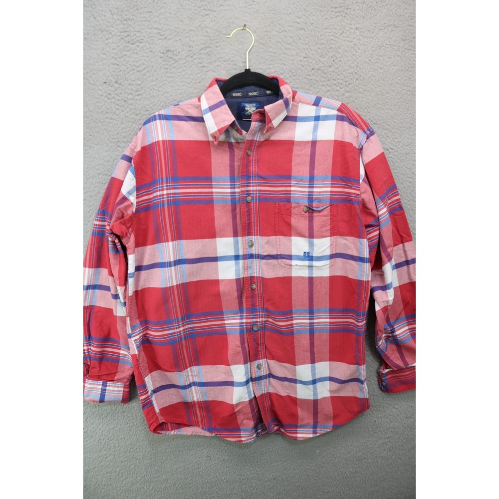 The Wrangler Jean Co.-Twenty X-Men's Plaid Button-Up Shirt-XL